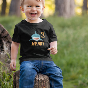 Shark Bait Personalised Custom Age Birthday Toddler T-Shirt