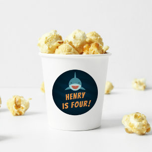 Shark Bait Personalized Kids Birthday Classic Round Sticker