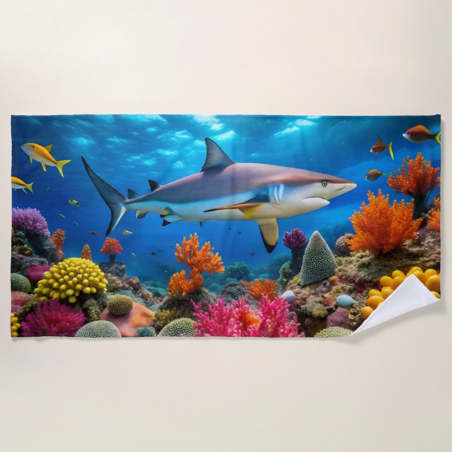 Shark Beach Towel (Front)