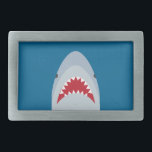 Shark Belt Buckle<br><div class="desc">shark,  great,  white,  cartoon,  ocean,  fish,  cool,  awesome</div>