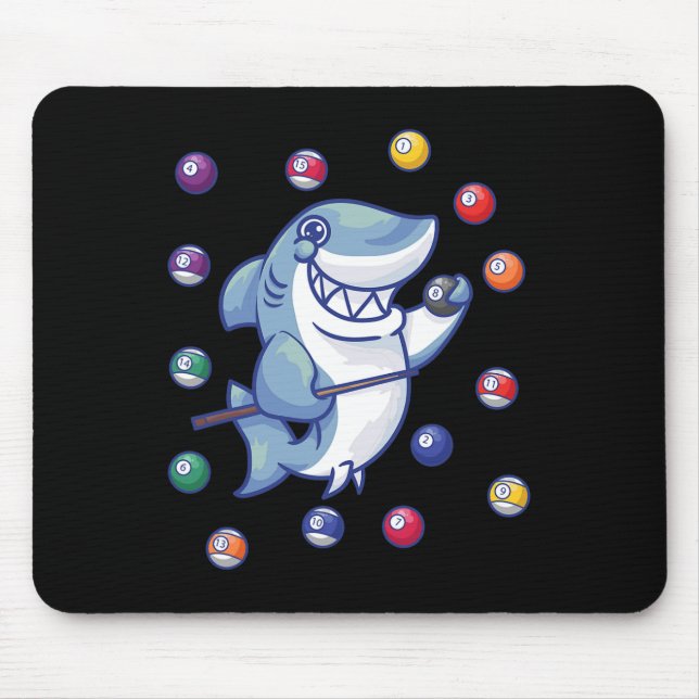 Shark Billiard Player I Pool Billiard I Snooker I  Mouse Mat (Front)