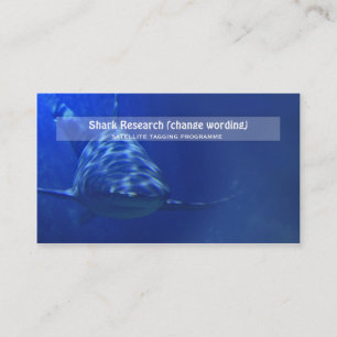 Shark biology marine research business card