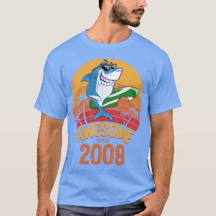 Shark Birthday 11 Years Old Surf Awesome Since 200 T-Shirt