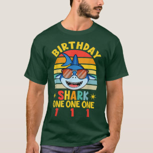 Shark Birthday 1 Year Old 1st Birthday Boy Matchin T-Shirt