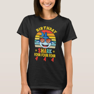 Shark Birthday 4 Years Old 4th Birthday Boy Matchi T-Shirt