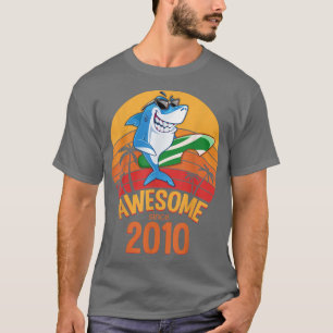 Shark Birthday AA Years Old Surf Awesome Since AAA T-Shirt