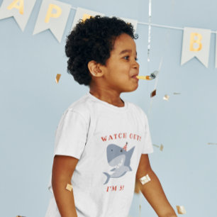 Shark Birthday Boy Watch Out Toddler T-Shirt