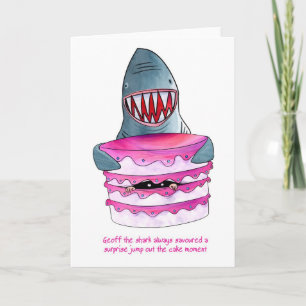 Shark birthday card