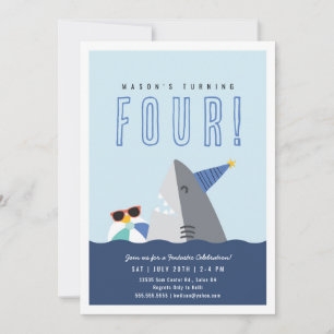 Shark Birthday Invitaiton Invitation