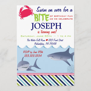 Shark Birthday Invitation
