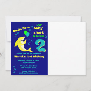 Shark Birthday Invitation