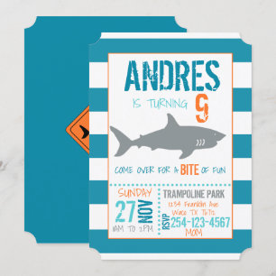 Shark Birthday Invitation