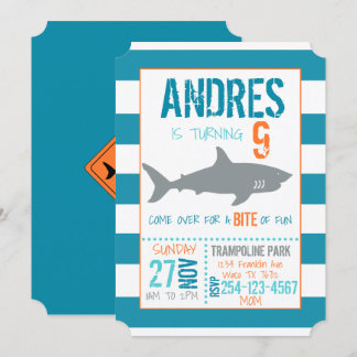 Shark Birthday Invitation