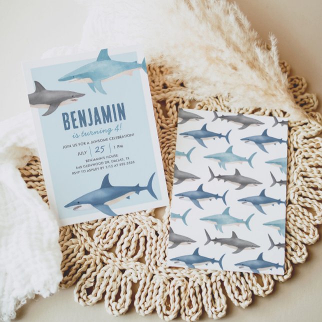 Shark Birthday Invitation (Creator Uploaded)