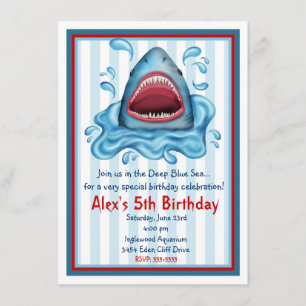 Shark Birthday Invitations