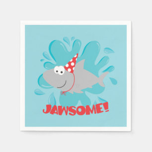 Shark Birthday Napkin