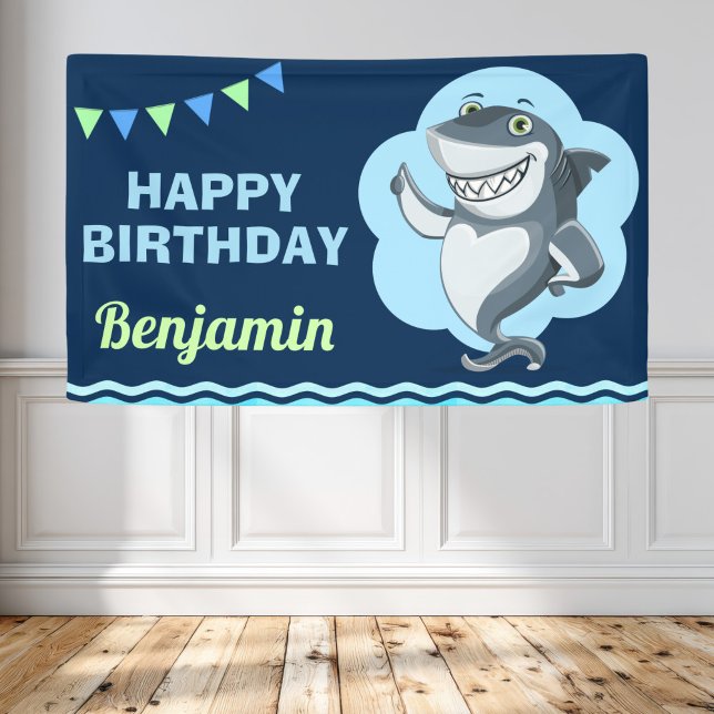 Shark Birthday Party Banner (Creator Uploaded)