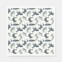 Shark Birthday Party Napkins | Beach Club Sharks