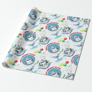 Shark Birthday Party Wrapping Paper