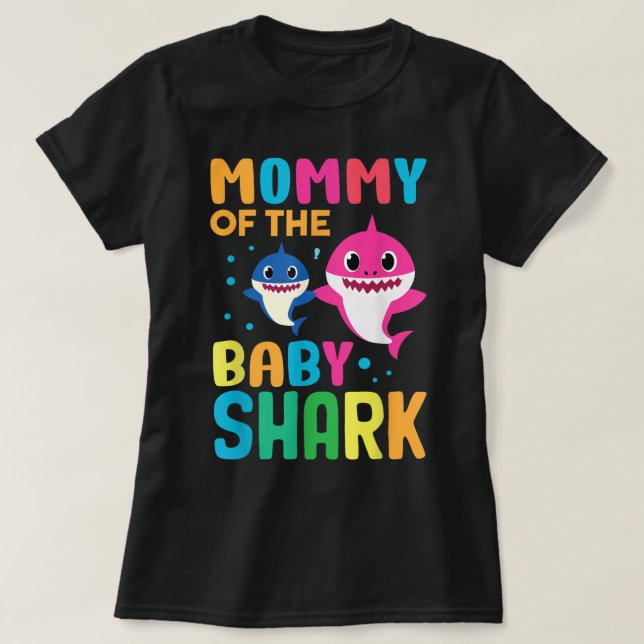 Shark Birthday Quote Funny B-day Mom  T-Shirt (Design Front)