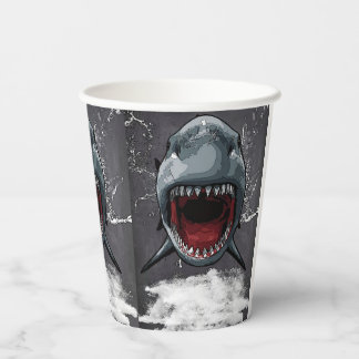 Shark Birthday, Shark Attack, Paper Cups