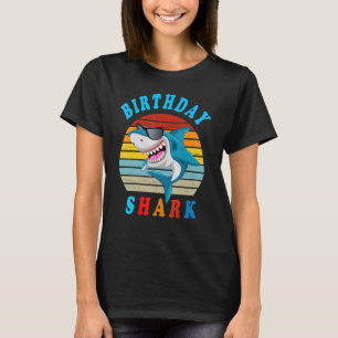 Shark Birthday Shark Toddler Boy Kids Matching Fam T-Shirt