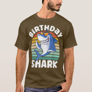 Shark Birthday Toddler Boys Kids Matching Family B T-Shirt