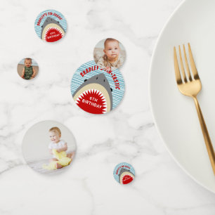 Shark Bite Any Age Birthday Party Photo Confetti