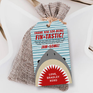 Shark Bite Any Age Birthday Party Thank You Gift Tags