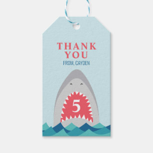 Shark Bite birthday Party Gift Tags