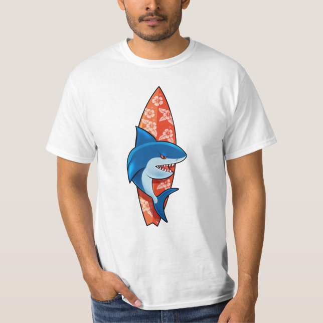 Shark Bite surf mandala T shirt (Front)