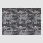 Shark Black & Teal Camouflage Pattern Tissue Paper<br><div class="desc">Add a "bite" of fun to your gift with this cool (yet scary!) shark camouflage pattern tissue paper set. The black, gray and teal coloring gives the look and style of a fun and fresh underwater feel. But beware of that pop of red added in for extra scare! Matching items...</div>