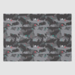Shark Black & Teal Camouflage Pattern Tissue Paper<br><div class="desc">Add a "bite" of fun to your gift with this cool (yet scary!) shark camouflage pattern tissue paper set. The black, gray and teal coloring gives the look and style of a fun and fresh underwater feel. But beware of that pop of red added in for extra scare! Matching items...</div>