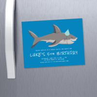 Shark Blue Cool Kids Birthday Party