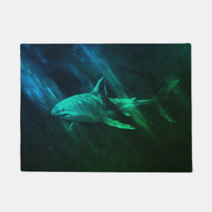 Shark Blue Green 18 x 24 Doormat