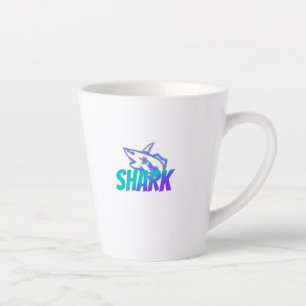 Shark Bold Ocean Predator Design for Gym & Gift Latte Mug