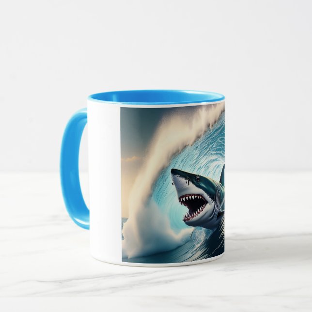 Shark Bump and Bite Mug (Front Left)