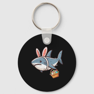 Shark Bunny Easter Eggs Funny Hunt Girls Boys Kids Key Ring