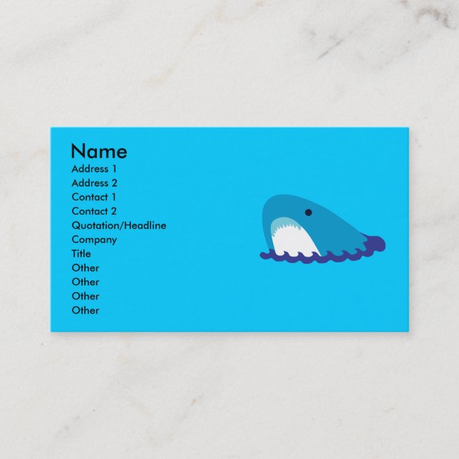 Shark Business Cards (Front)