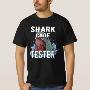 Shark Cage Tester Funny Amputee Gift T-Shirt