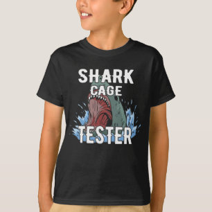 Shark Cage Tester Funny Amputee Gift T-Shirt