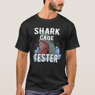 Shark Cage Tester Funny Amputee Gift  T-Shirt