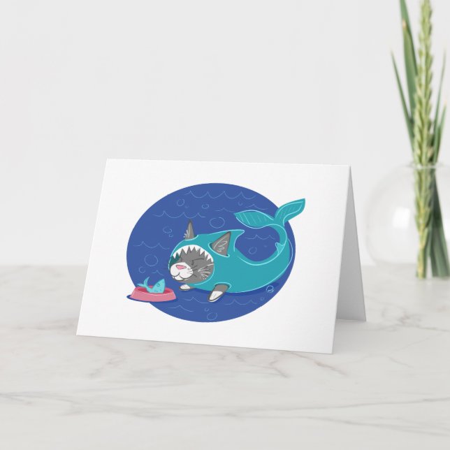 Shark Cat - Greeting Card (Front)