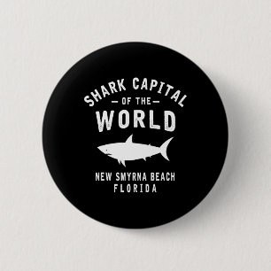 Shark Catal Of The World - New Smyrna Beach Fl-fun 6 Cm Round Badge