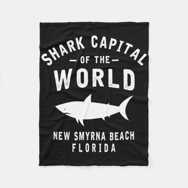 Shark Catal Of The World - New Smyrna Beach Fl-fun Fleece Blanket (Front)