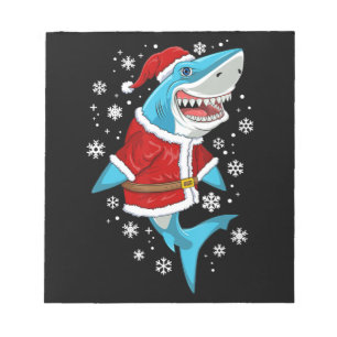 Shark Christmas Gift Santa Gifts Notepad