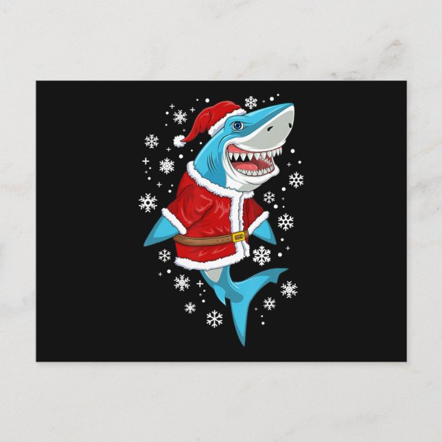Shark Christmas Gift Santa Gifts Postcard (Front)