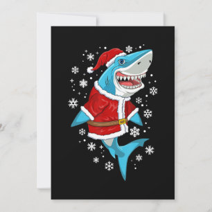 Shark Christmas Gift Santa Gifts Thank You Card