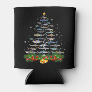 Shark Christmas Tree Shark Lovers Gifts Can Cooler