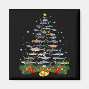 Shark Christmas Tree Shark Lovers Gifts Magnet